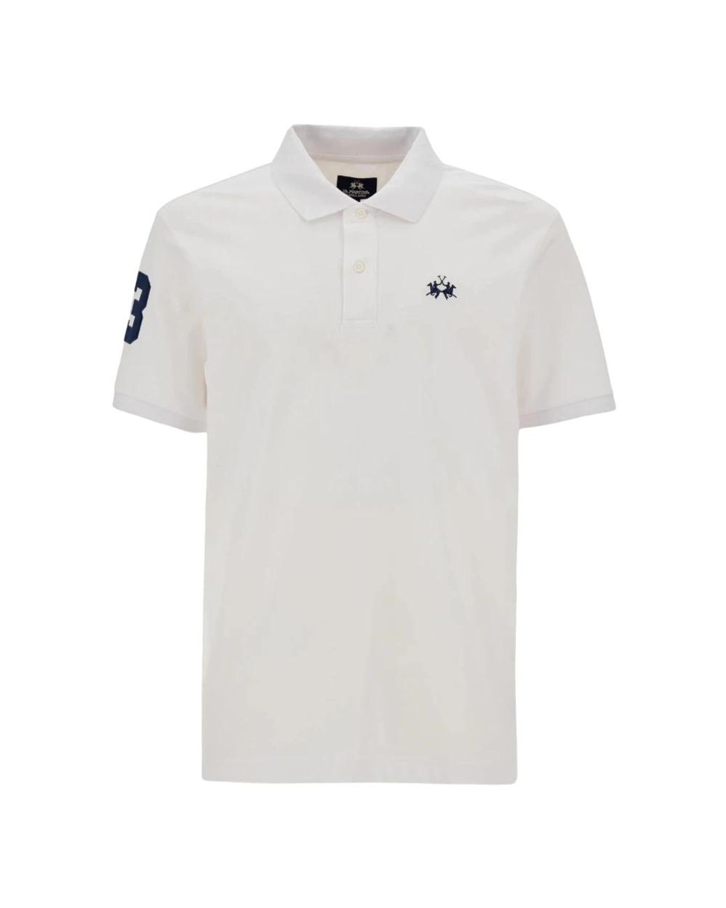 La Martina White Polo Shirts for men
