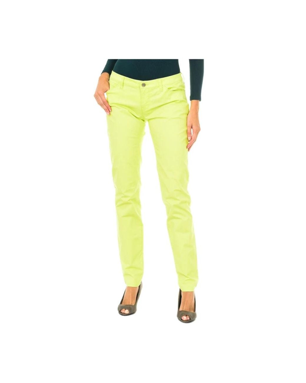 Armani Jeans Yellow Straight Fit Jeans