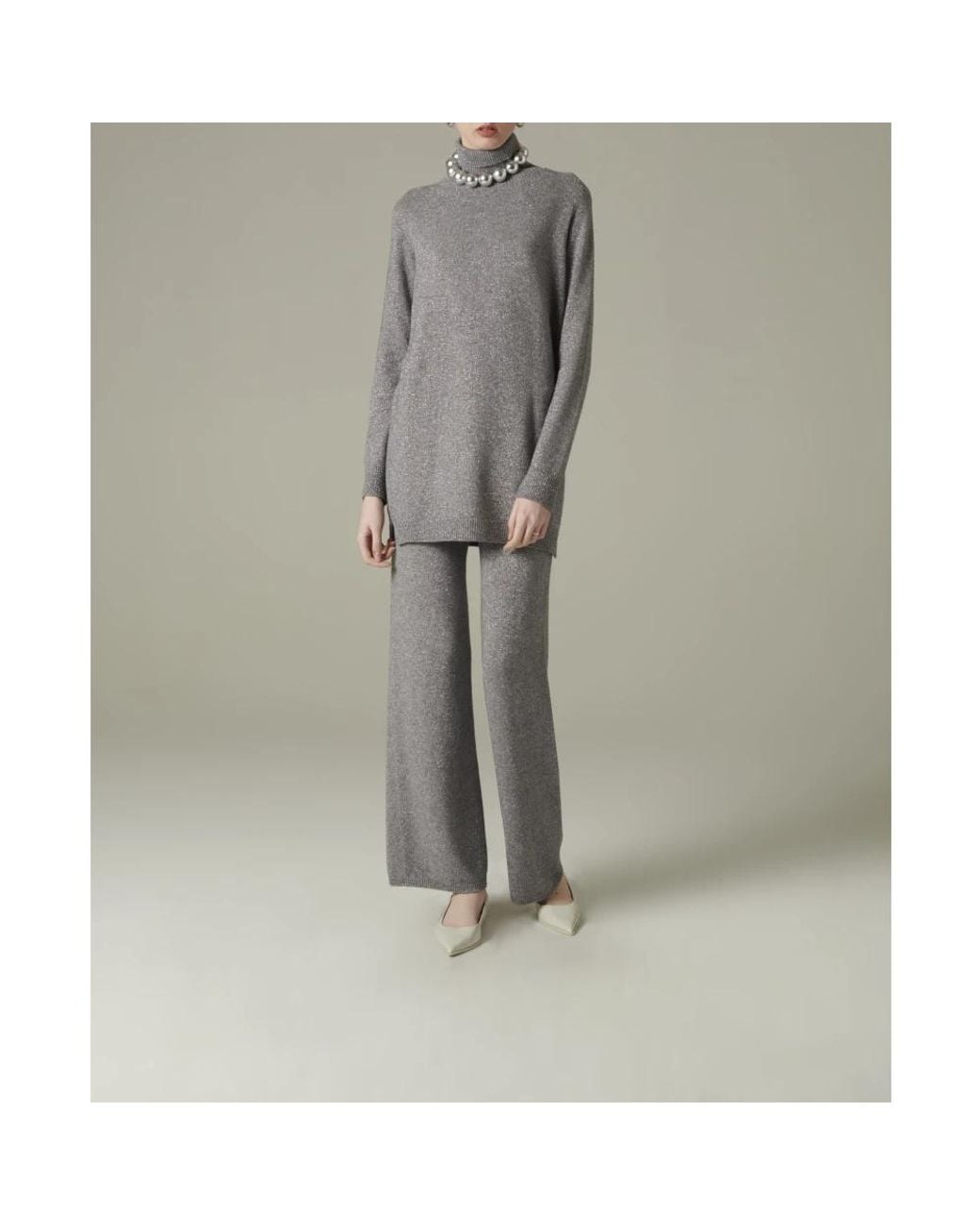 Manila Grace Gray Turtlenecks