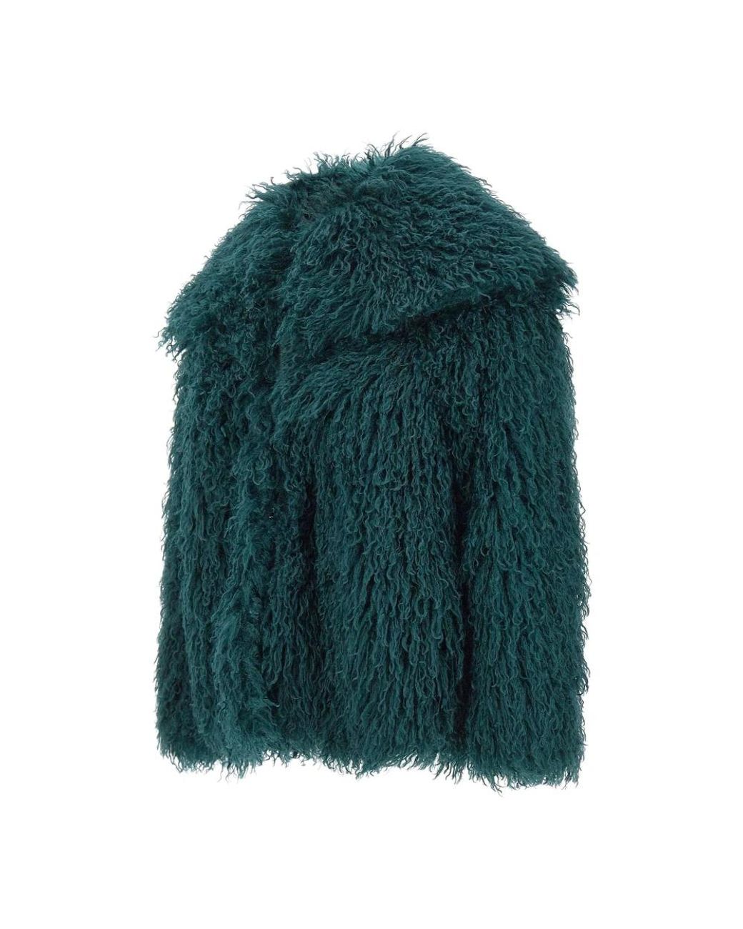 Kaos Green Faux Fur & Shearling Jackets