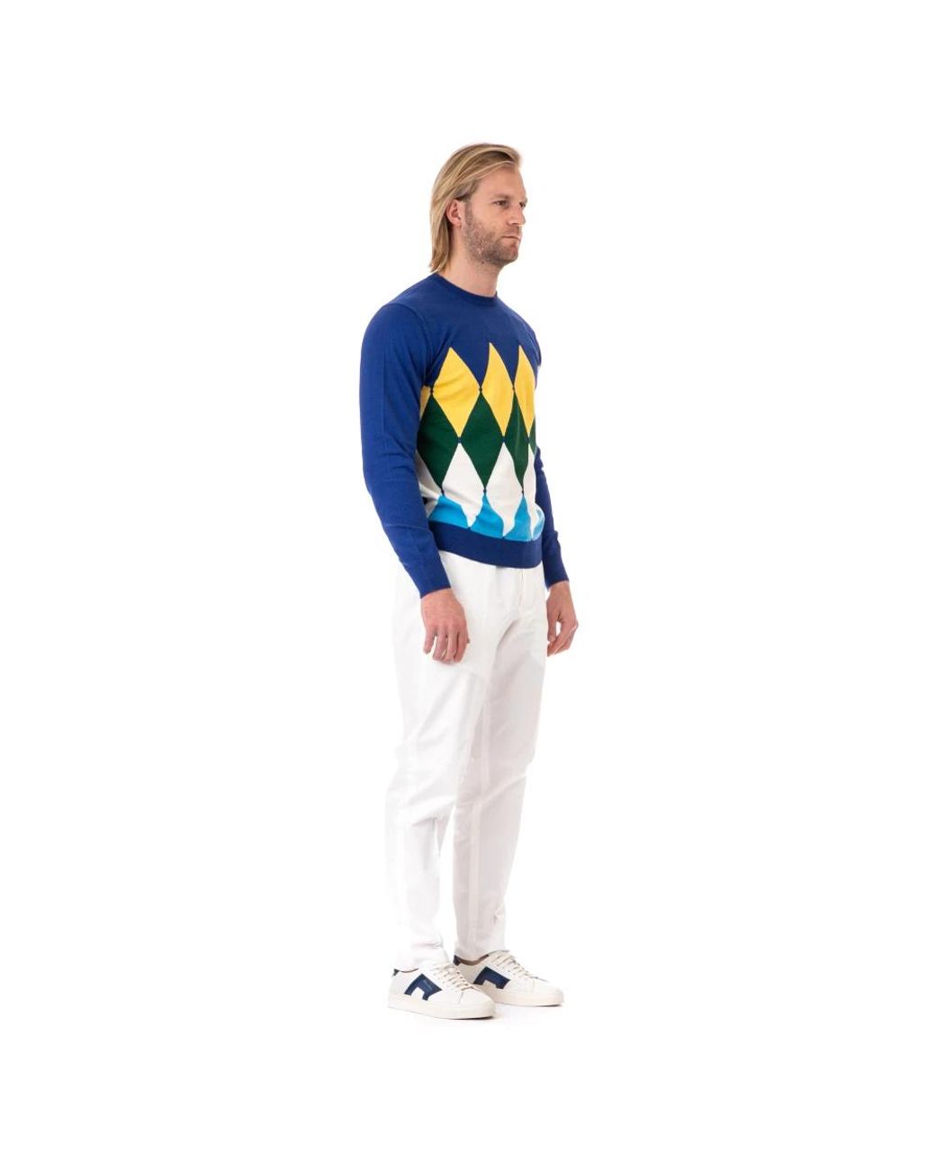 Ballantyne Blue Round-Neck Knitwear for men