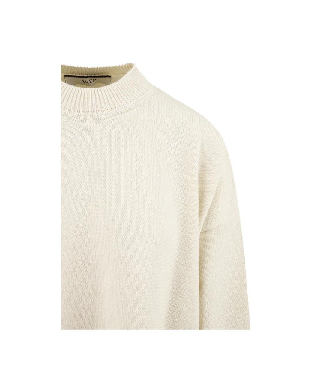 Akep White Round-Neck Knitwear