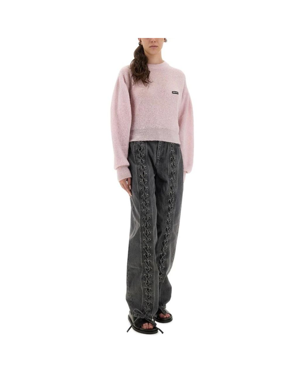 ROTATE BIRGER CHRISTENSEN Purple Round-Neck Knitwear