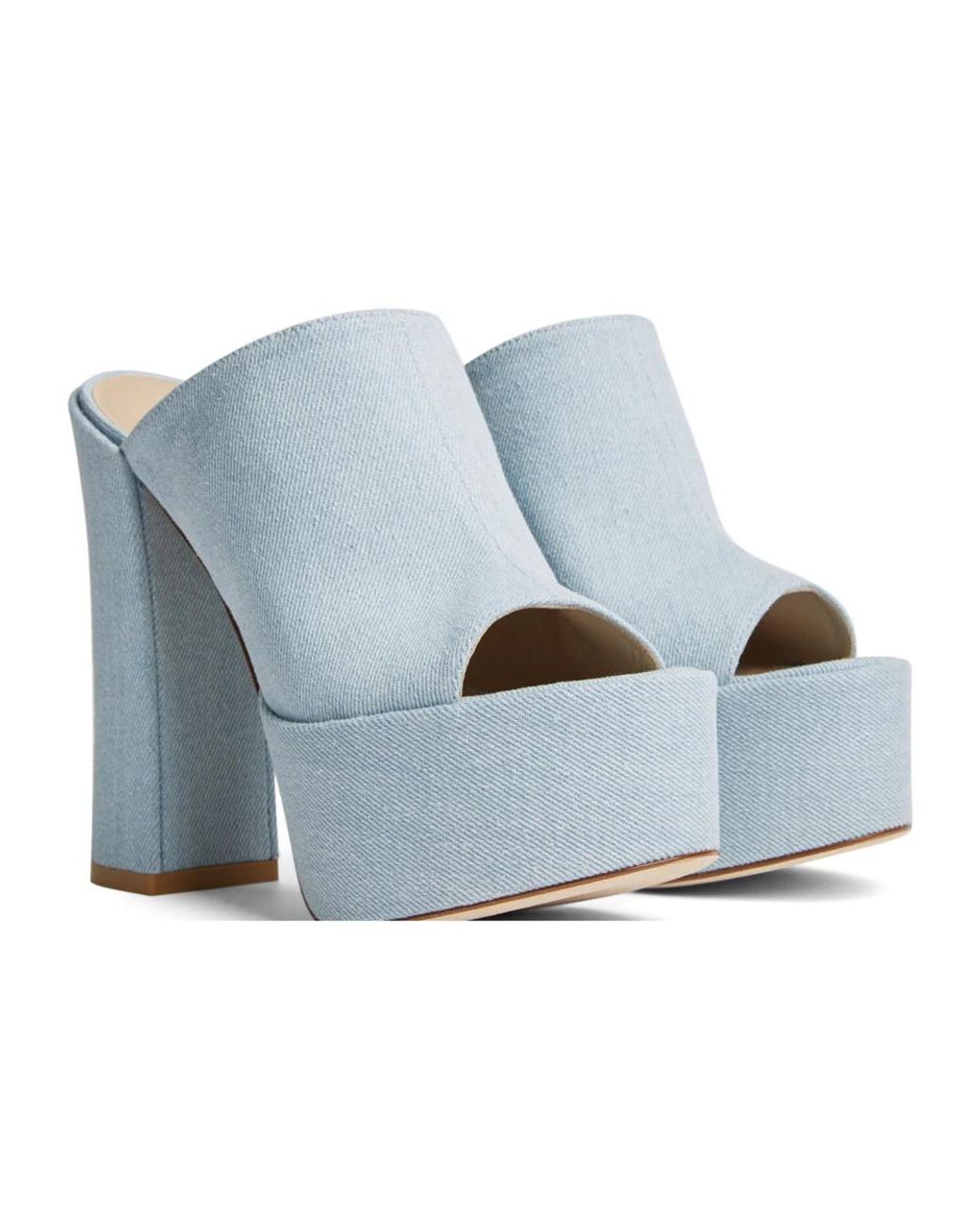 Stuart Weitzman Blue Flat Sandals