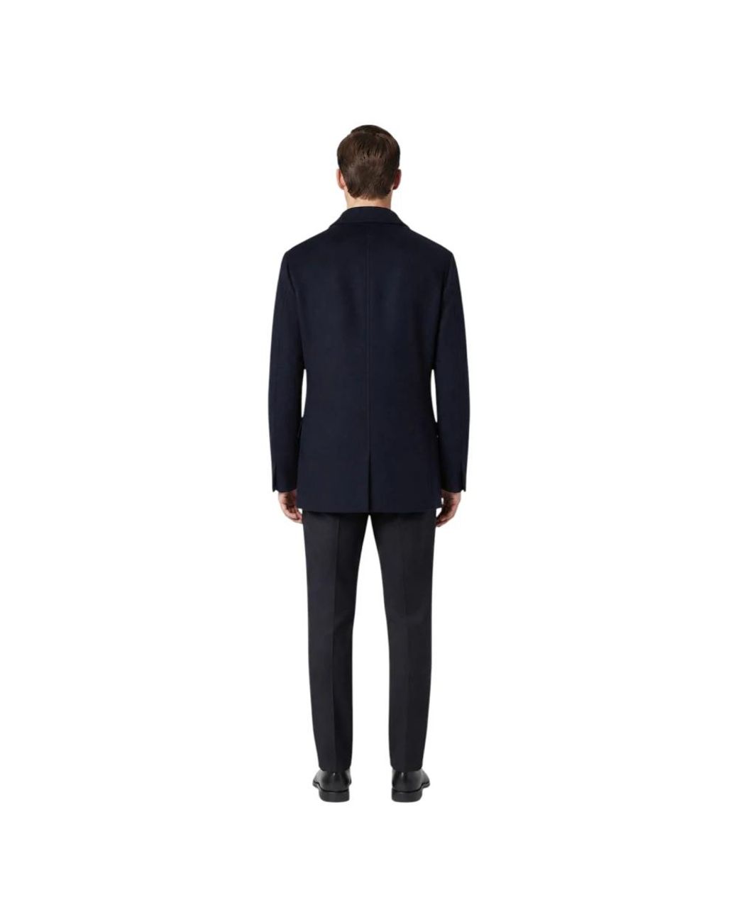 Daniele Alessandrini Blue Double-Breasted Coats for men