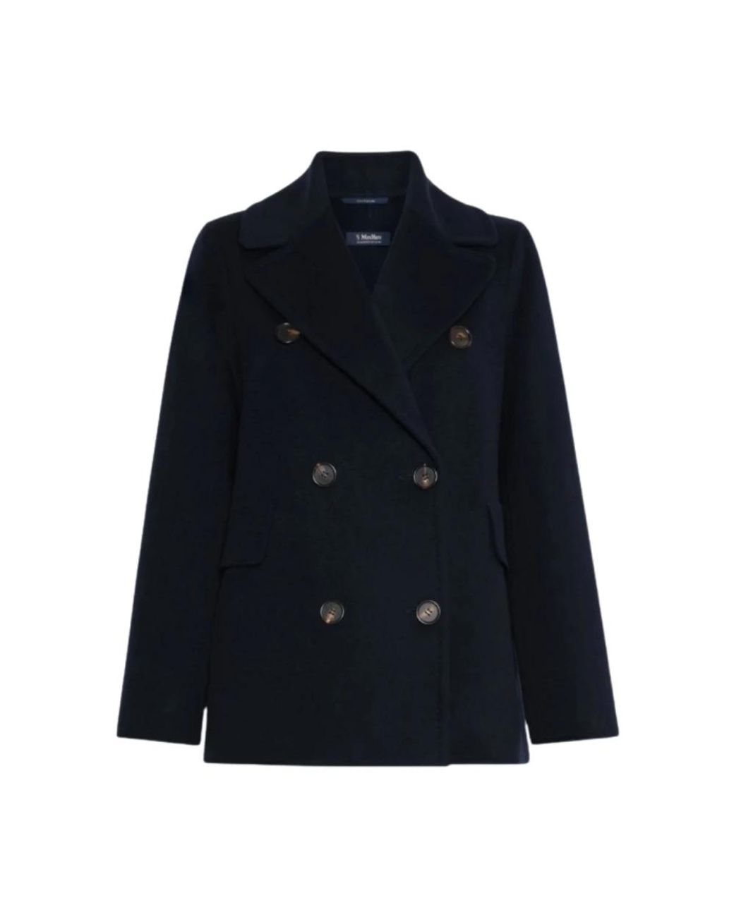 Max Mara Blue Double-Breasted Coats