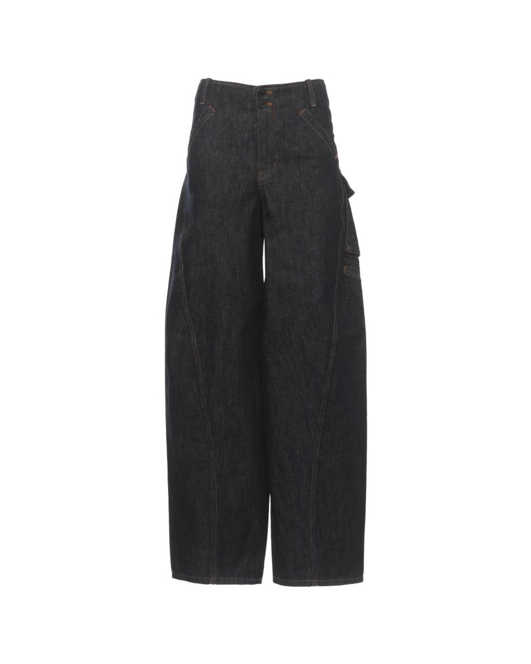 Loose-Fit Jeans Self-Portrait de color Black