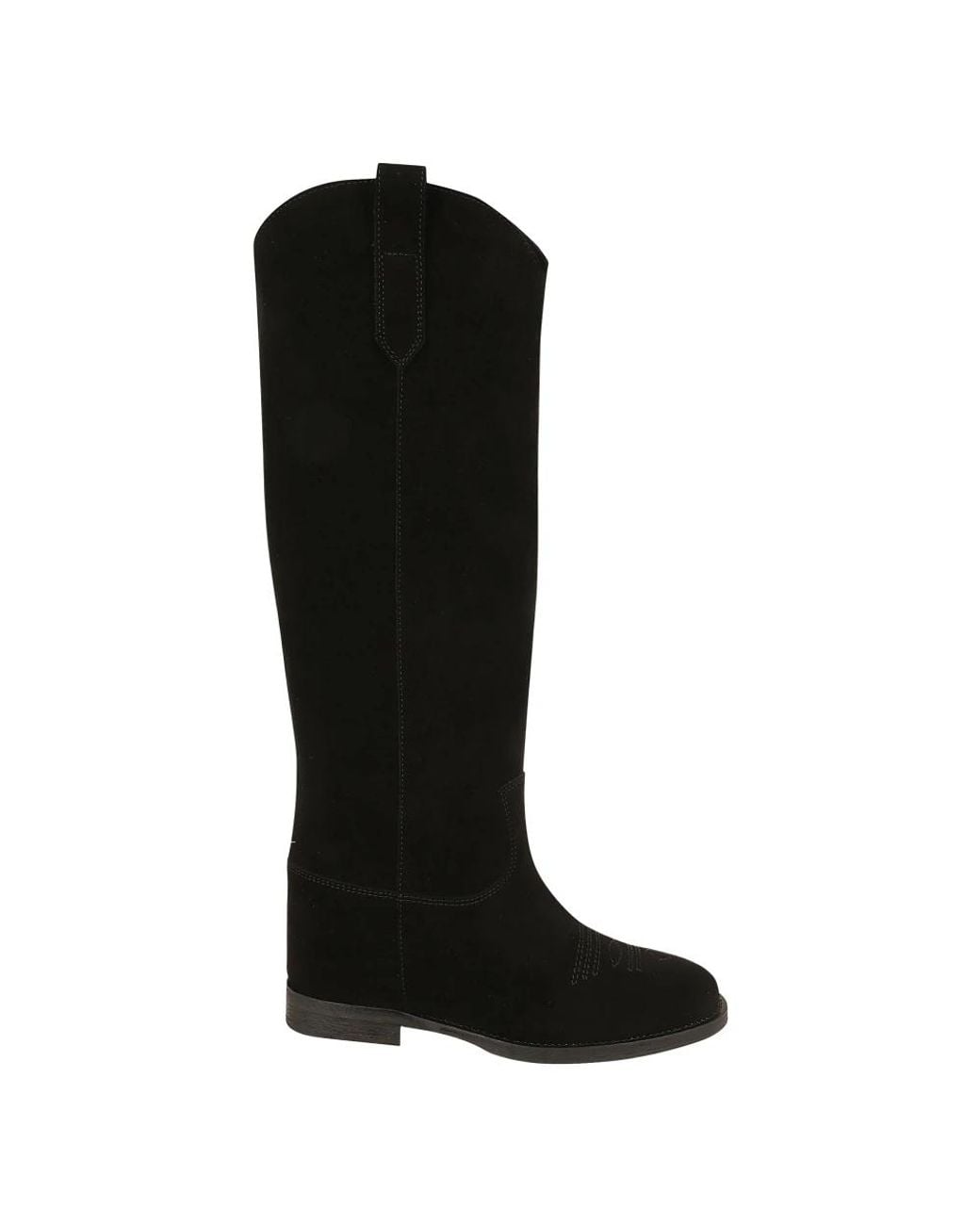 Via Roma 15 Black Cowboy & Biker Boots