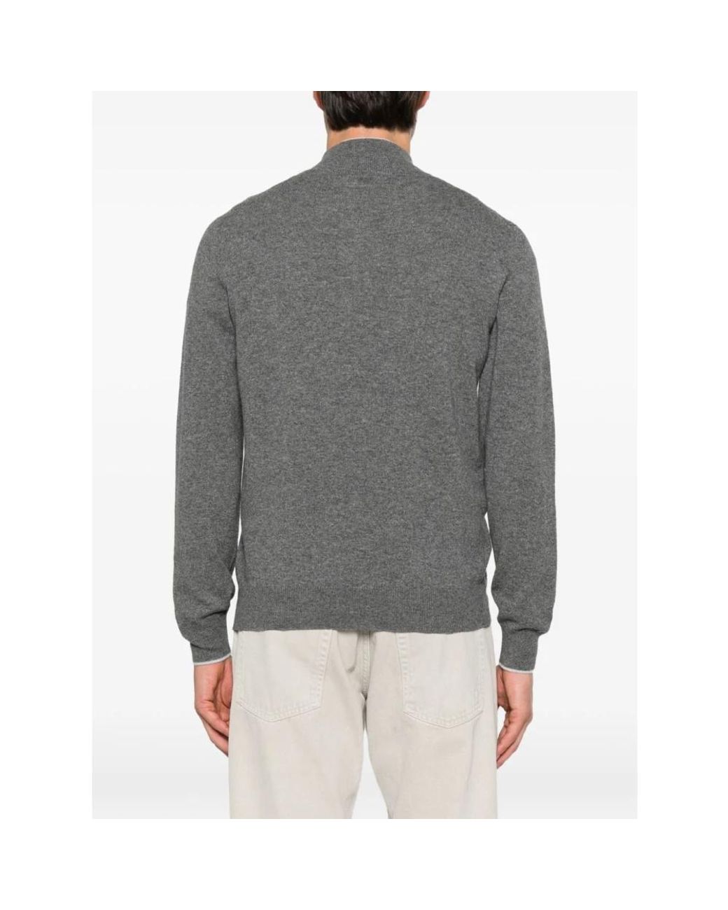 Vengera Gray Round-Neck Knitwear for men