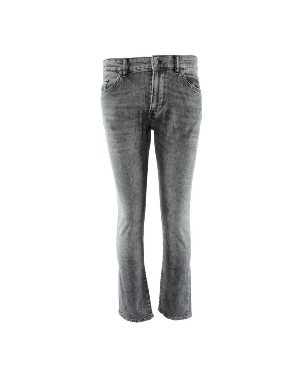 Boss Gray Straight Fit Jeans for men
