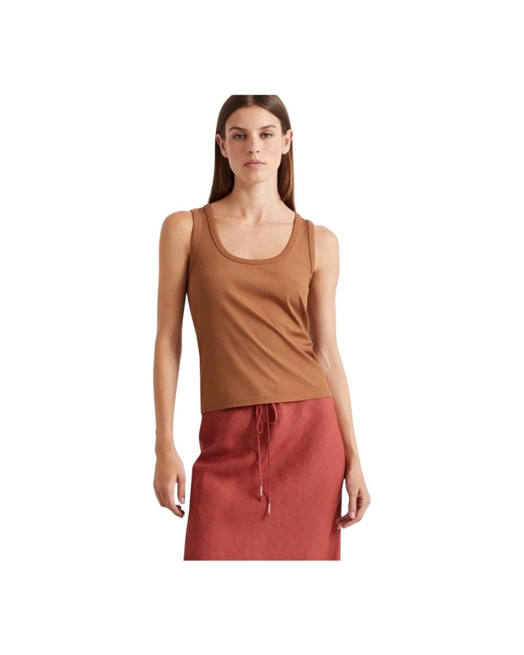 Marella Red Sleeveless Tops