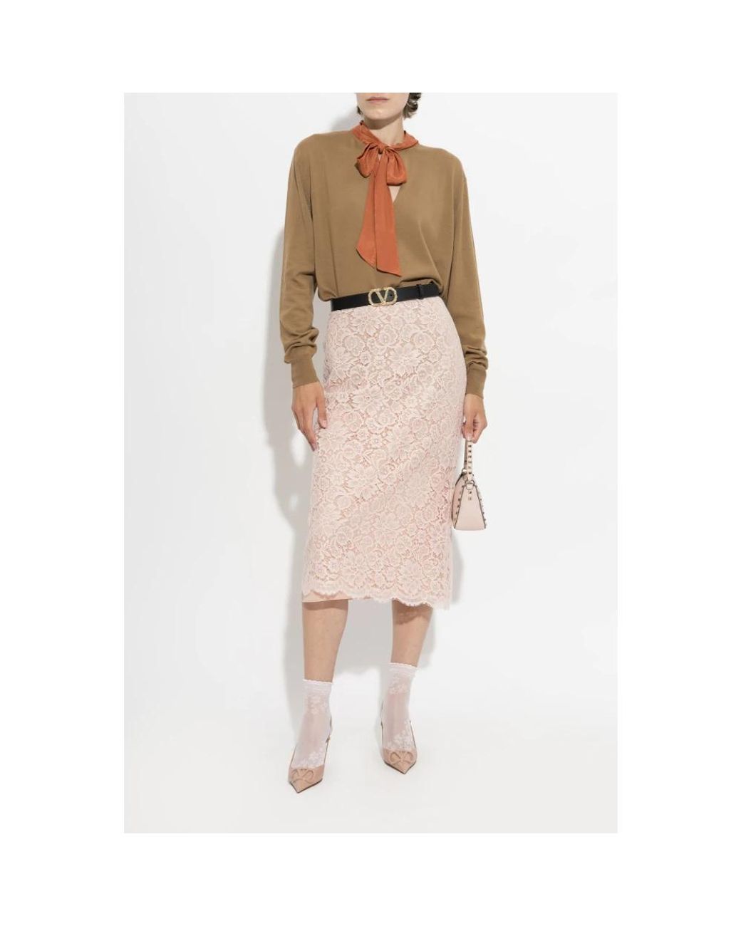 Valentino Garavani Brown V-Neck Knitwear