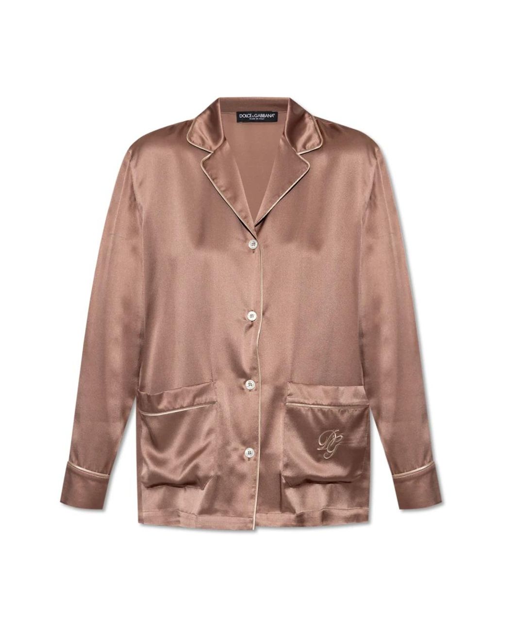 Dolce & Gabbana Nachtkleding ,Roze ,Zijden Top Van Pyjama's in het Brown