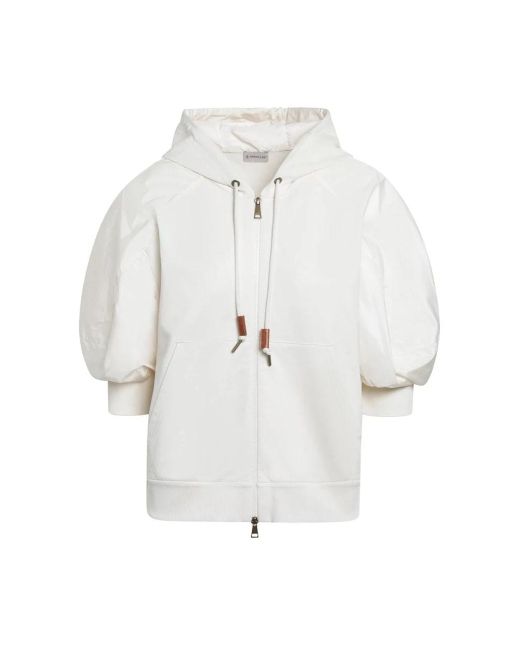 Moncler White Zip-Throughs