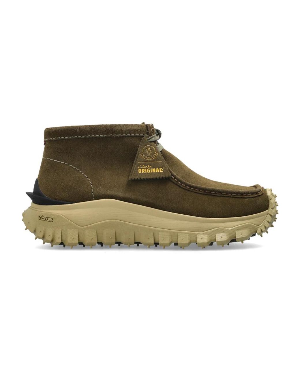 Moncler Green Lace-Up Boots for men