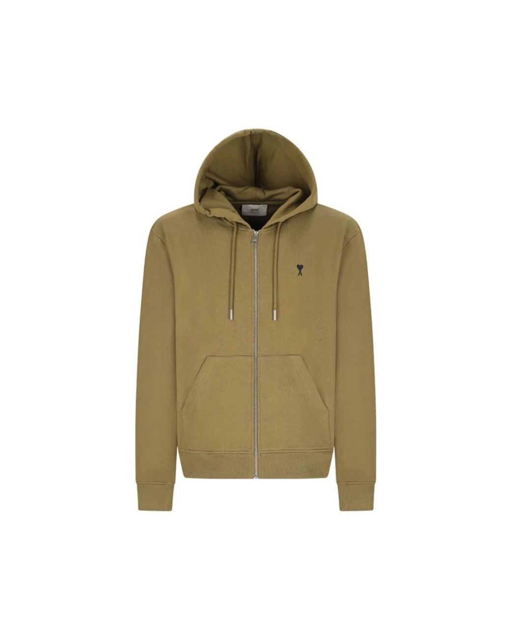 AMI Hoodies & Sweatvesten ,Bruin ,Molleton Tactische Jas in het Green voor heren