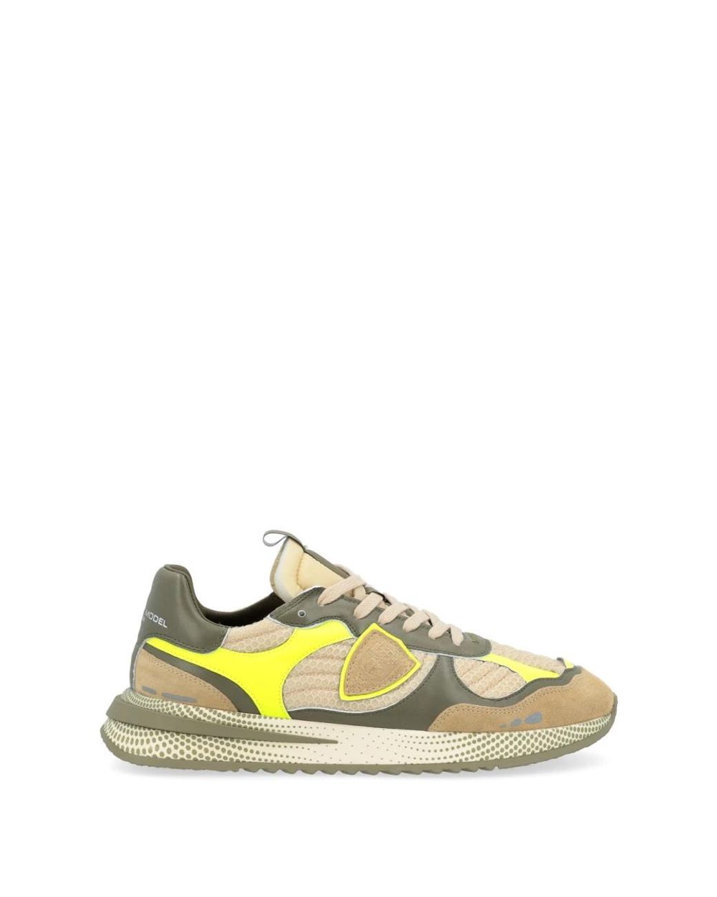 Philippe Model Schoenen ,Veelkleurig ,Leer Olympique Low Sneakers in het Yellow voor heren