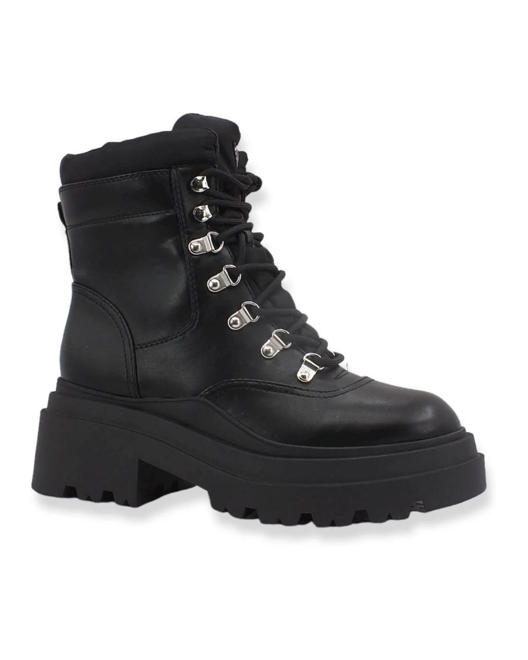 Guess Black Lace-Up Boots
