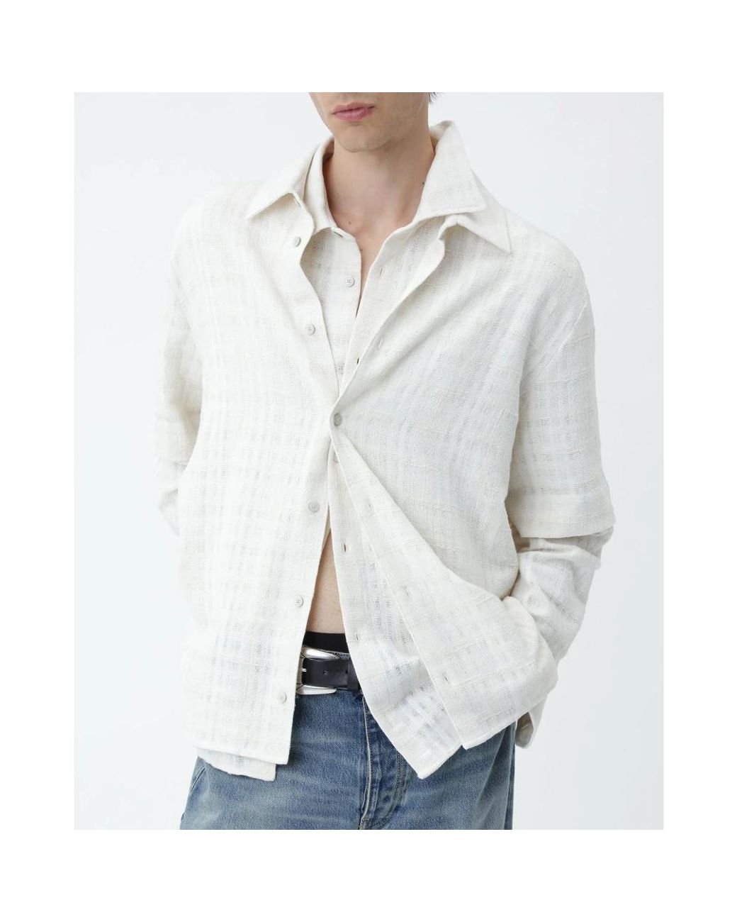 Won Hundred White Short Sleeve Shirts for men
