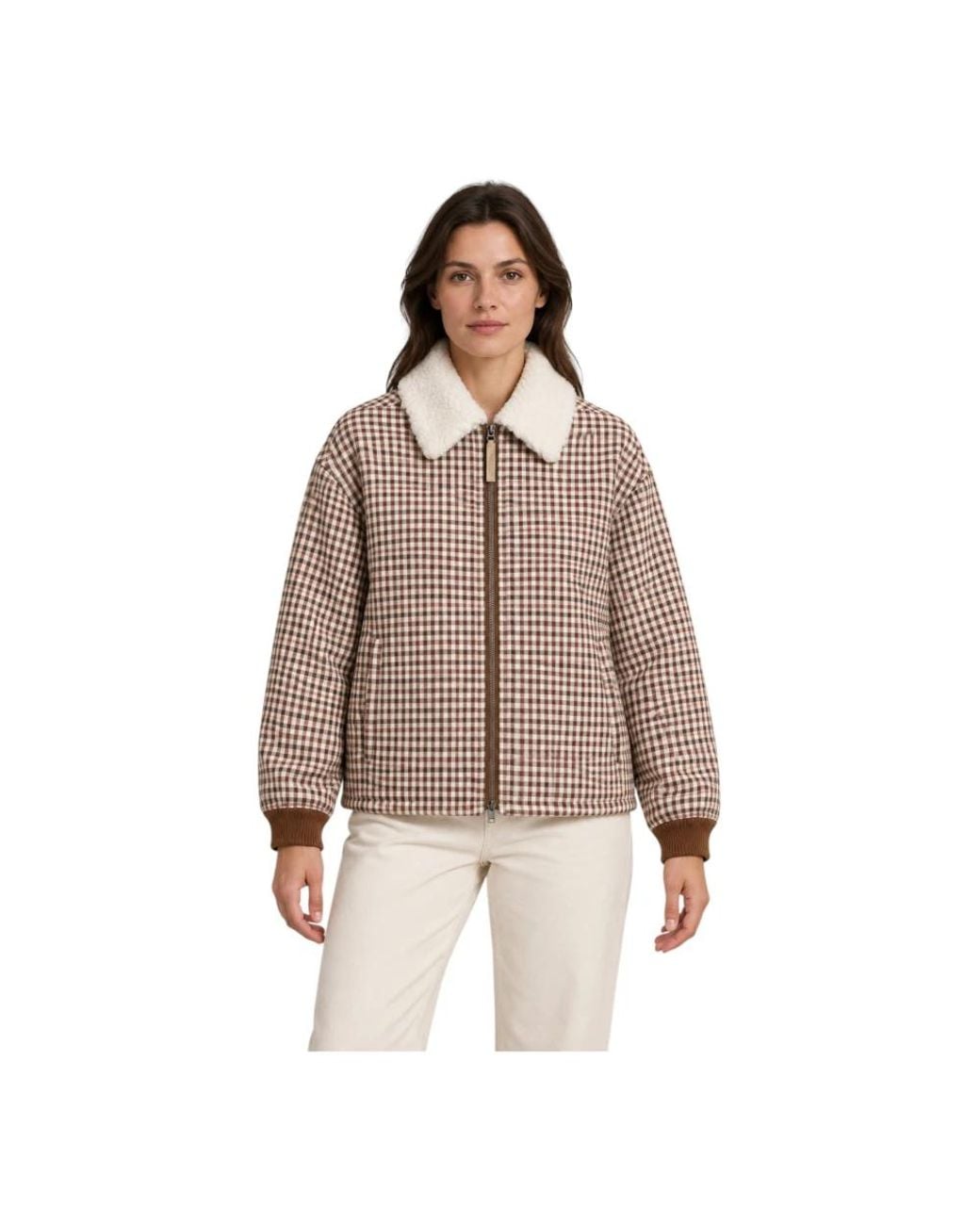 Woolrich Brown Faux Fur & Shearling Jackets