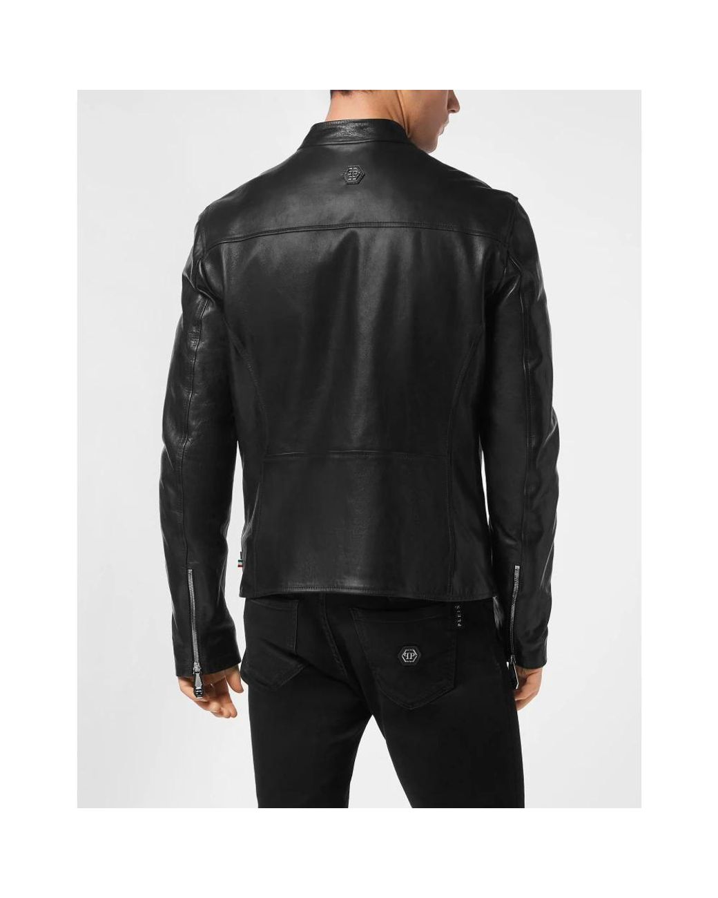 Leather Jackets Philipp Plein de hombre de color Black
