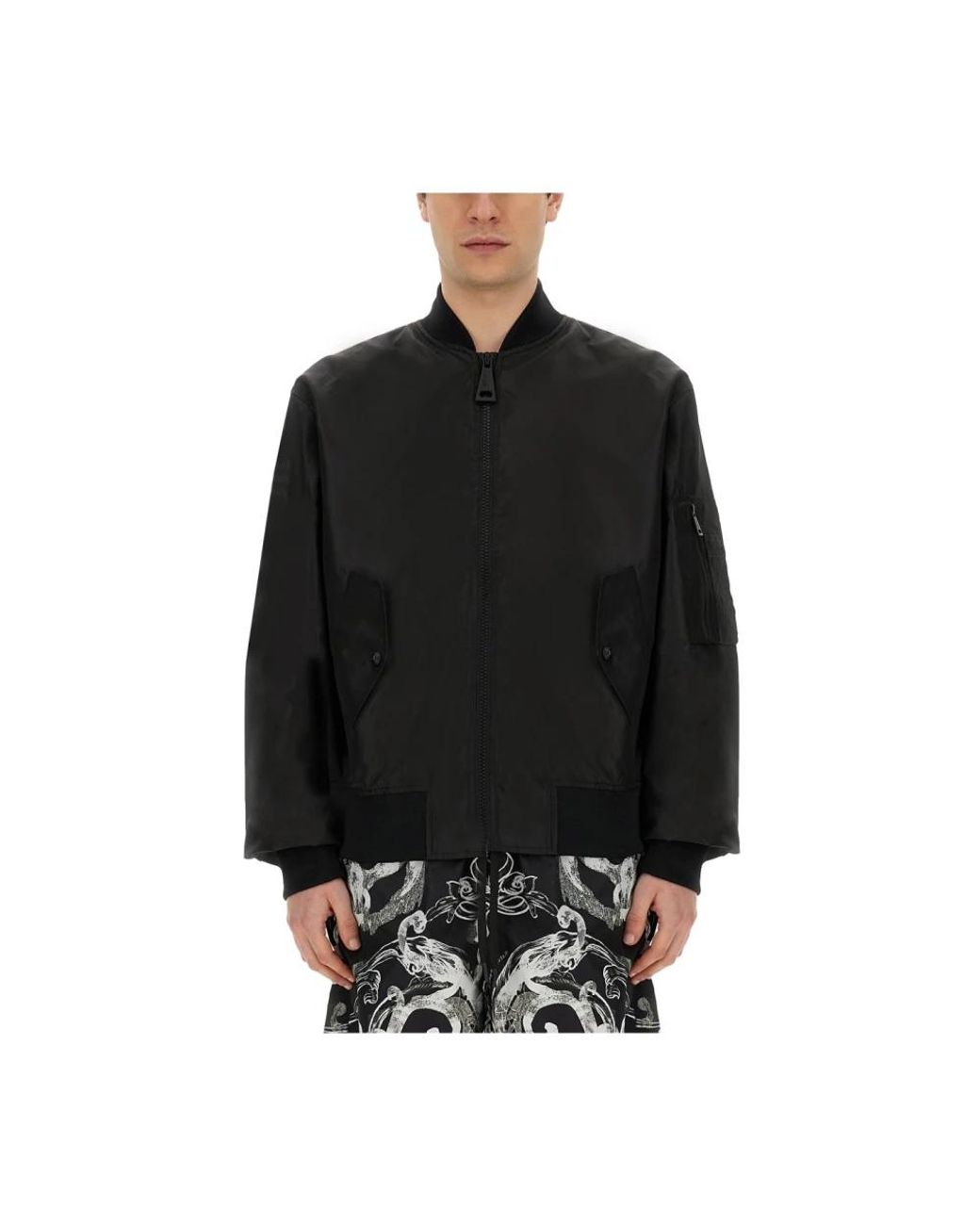 Versace Jeans Couture Black Bomber Jackets for men
