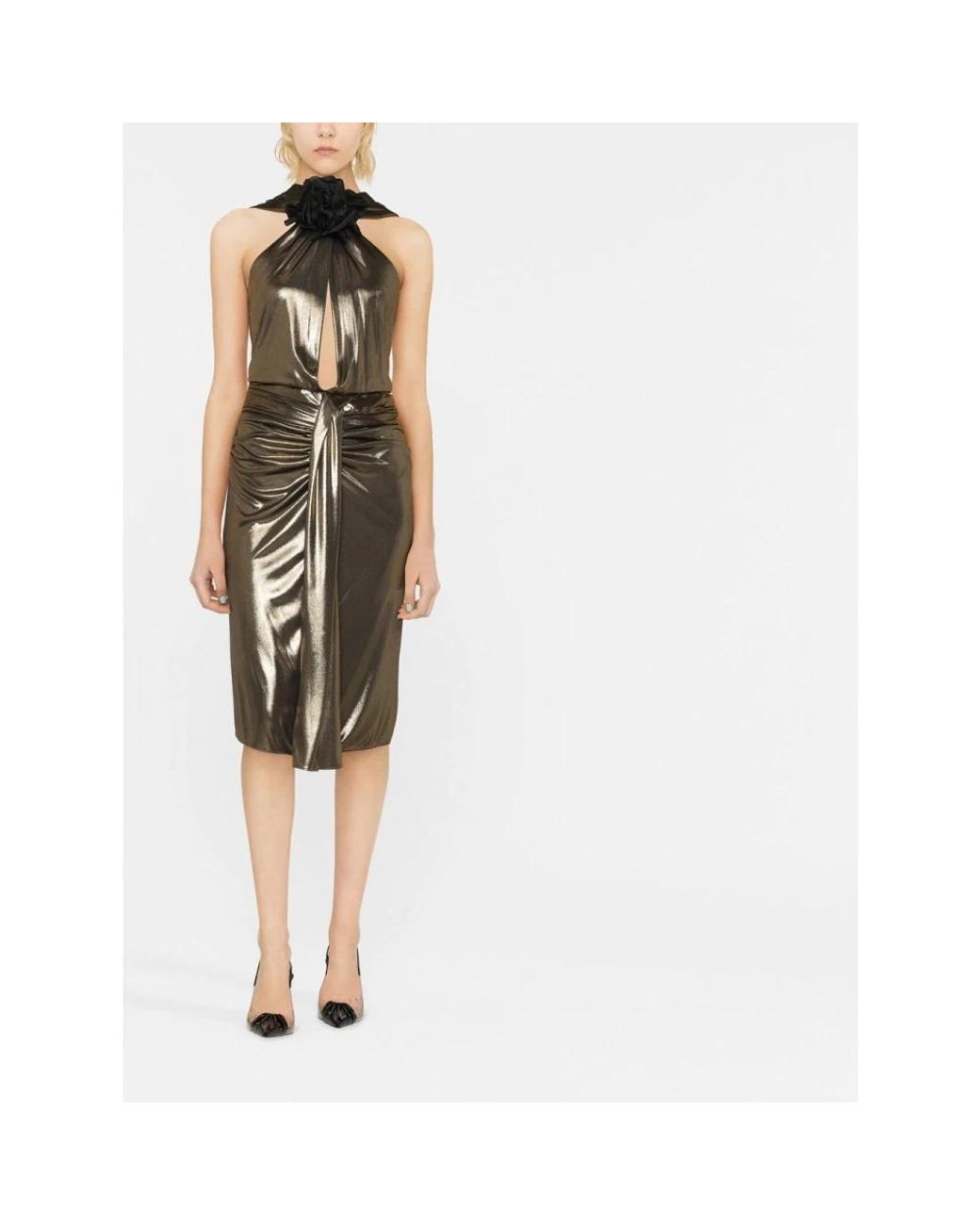 Saint Laurent Metallic Party Dresses