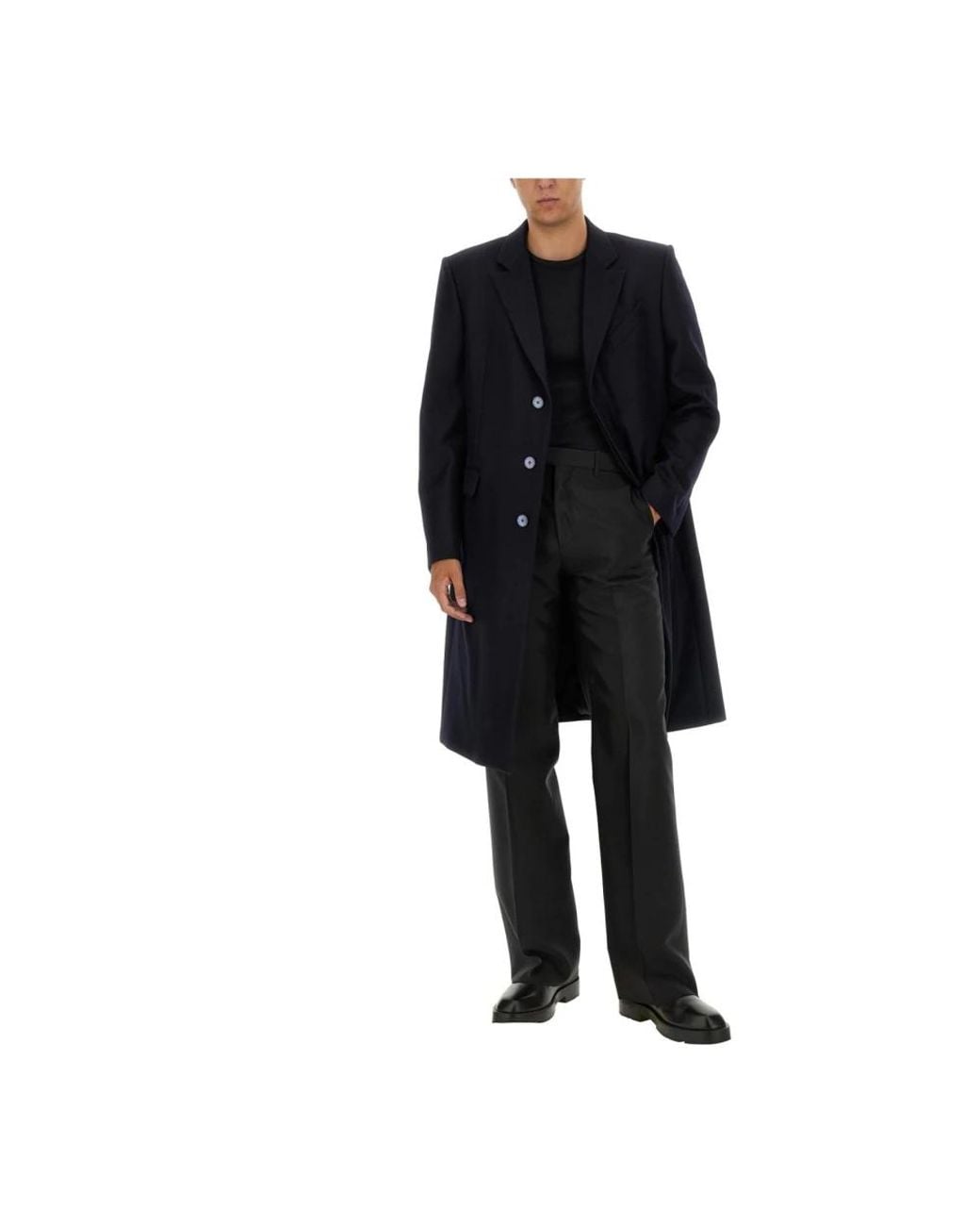 Givenchy Black Single-Breasted Coats for men