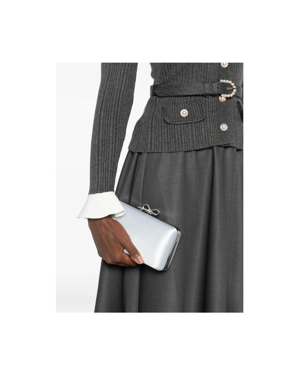 Self-Portrait White Clutches