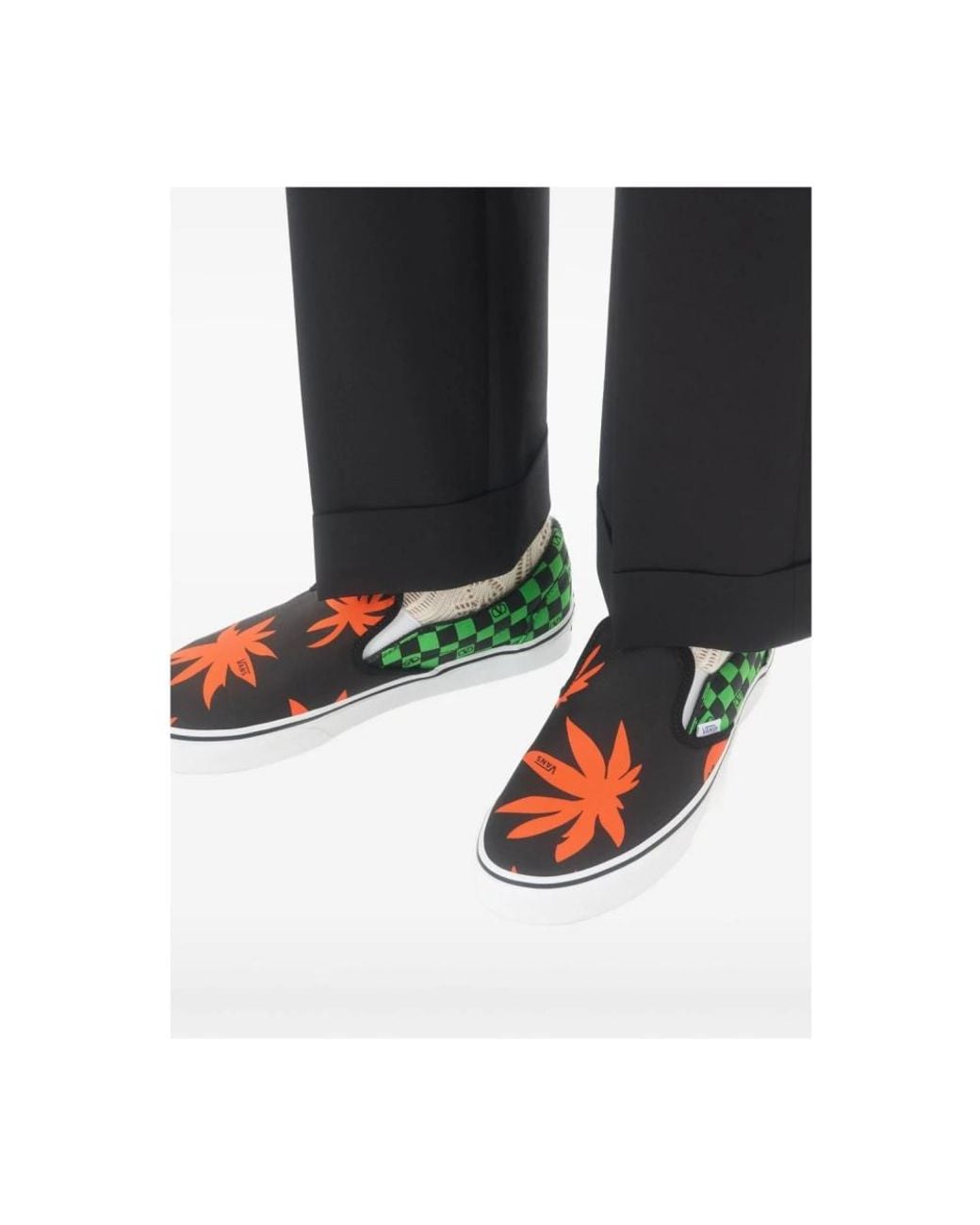 Vans Green Sneakers Checkerboard Print for men