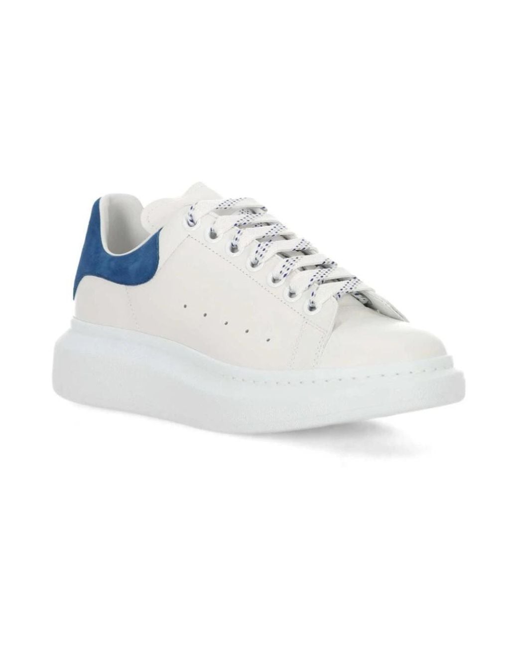 McQueen Blue Larry Oversized Sneakers, 100% Calfskin Leather for men