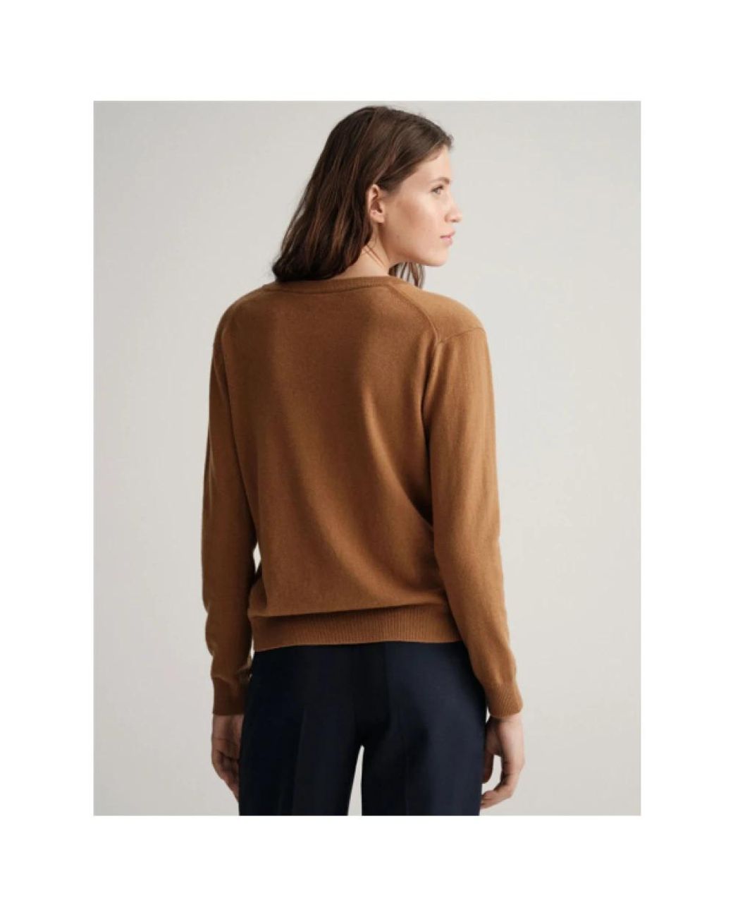 Gant Brown V-Neck Knitwear