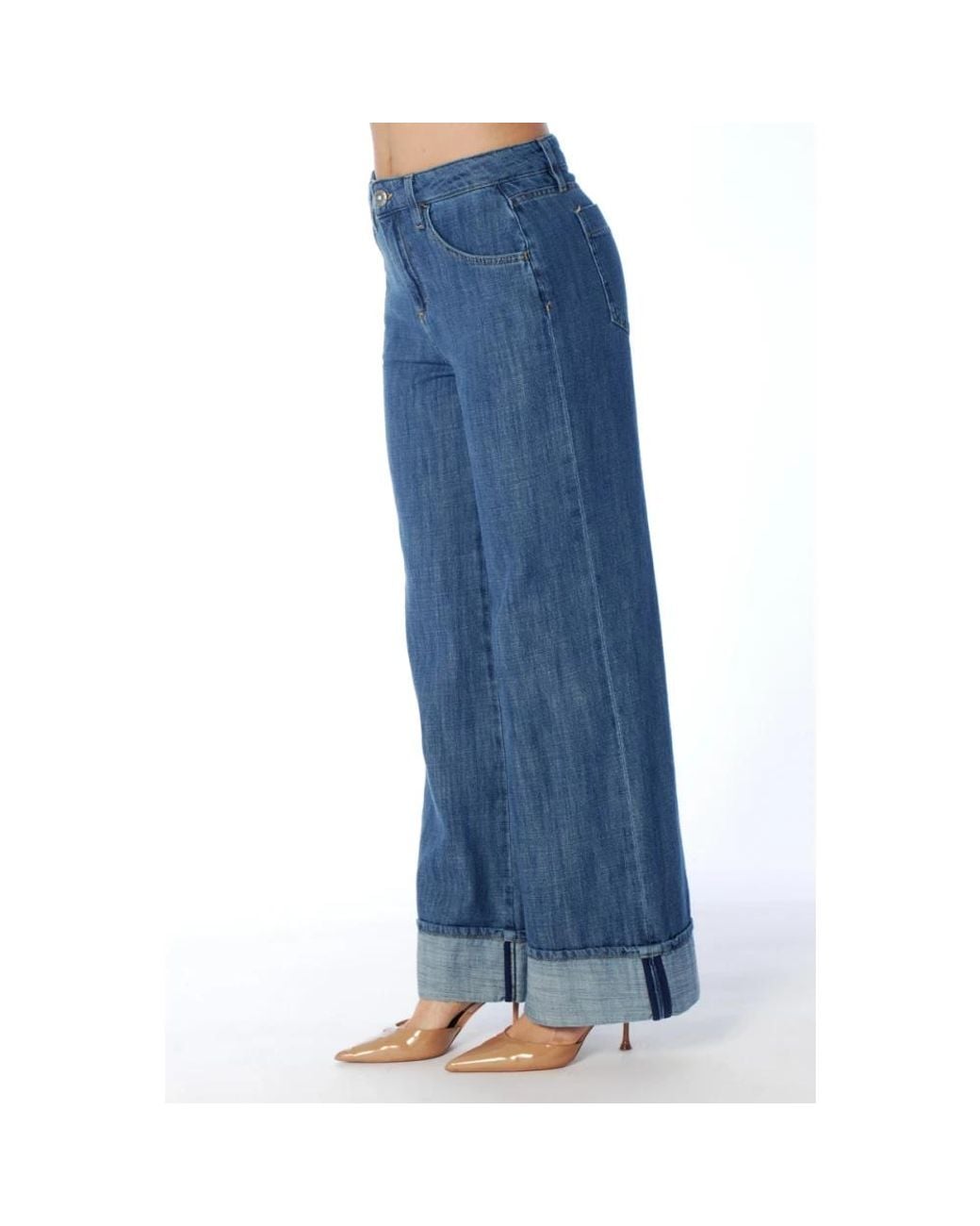 Shaft Blue Wide Jeans