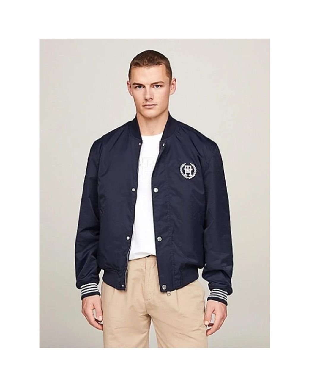 Tommy Hilfiger Blue Bomber Jackets for men