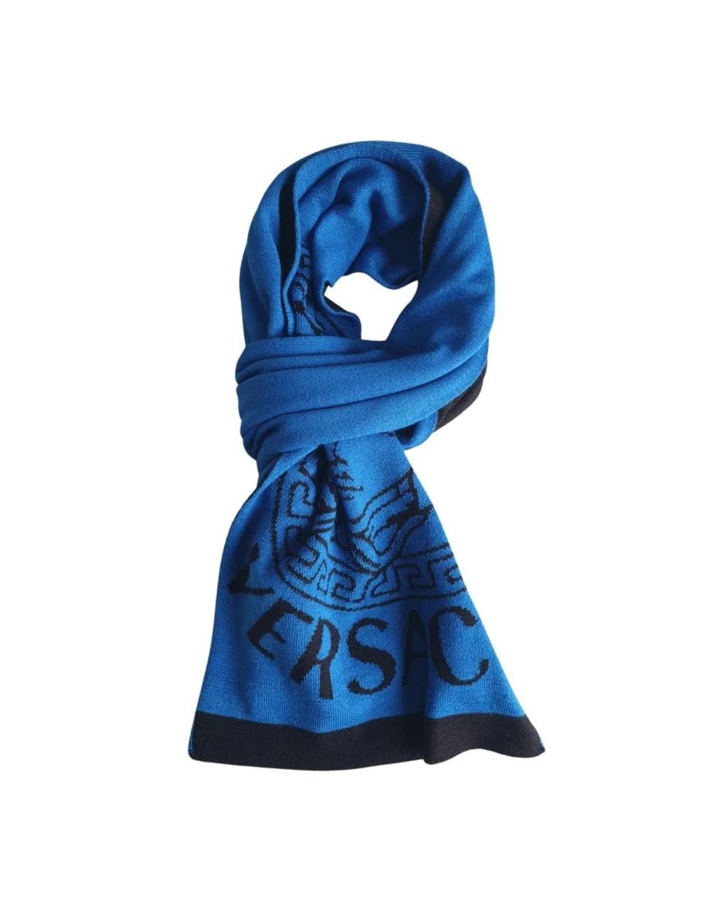 Versace Blue Winter Scarves