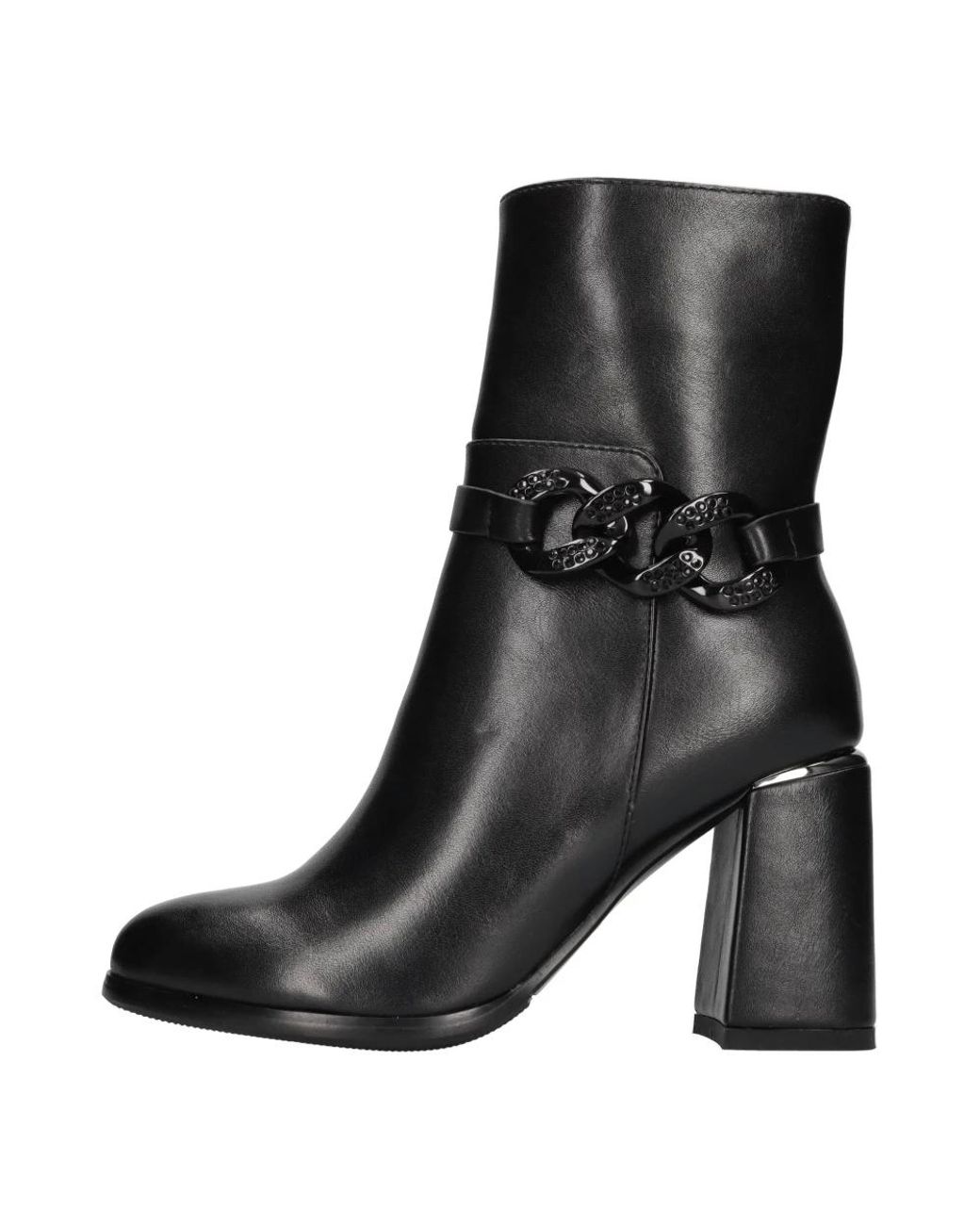 Exe' Black Heeled Boots