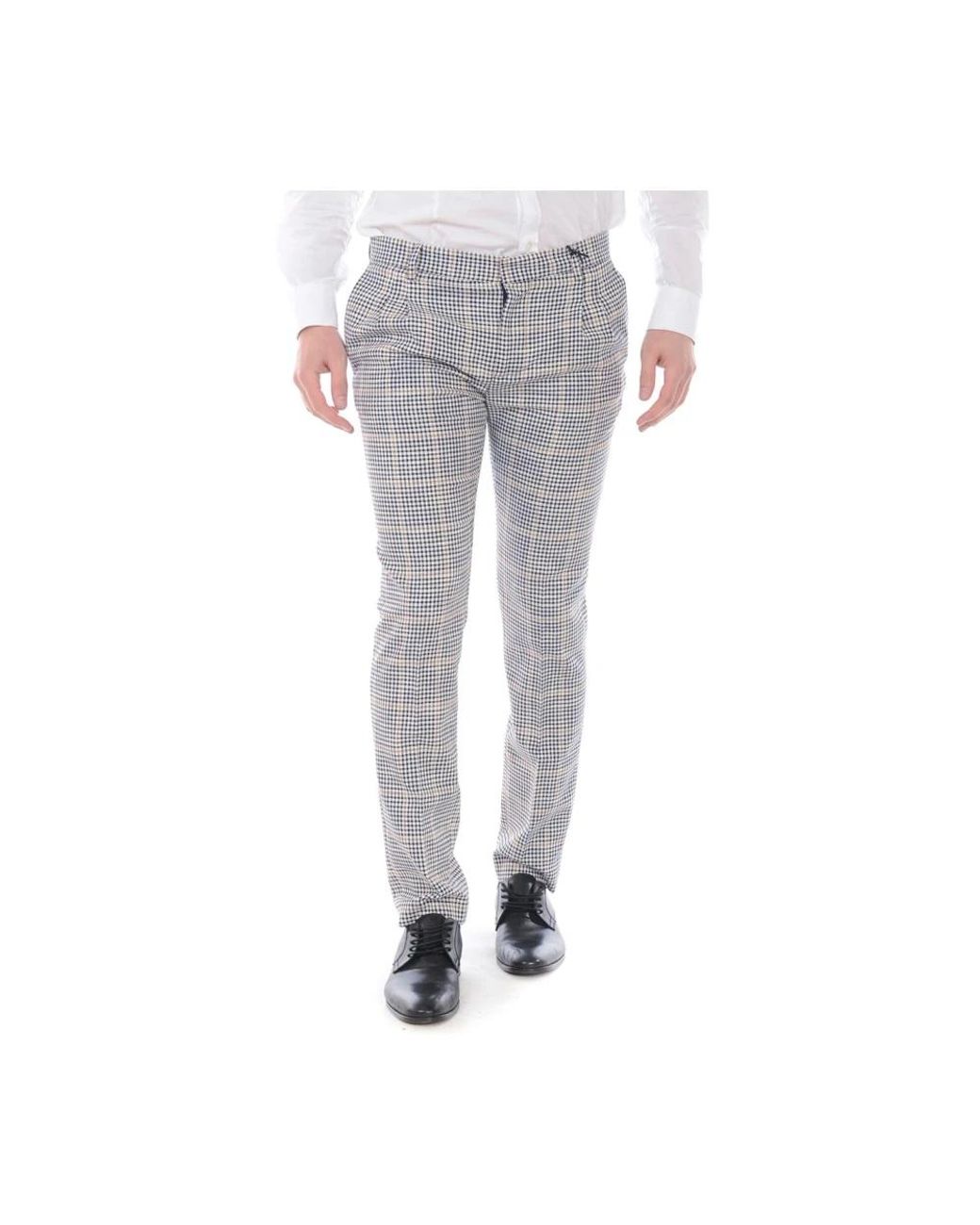Daniele Alessandrini Gray Slim-Fit Trousers for men