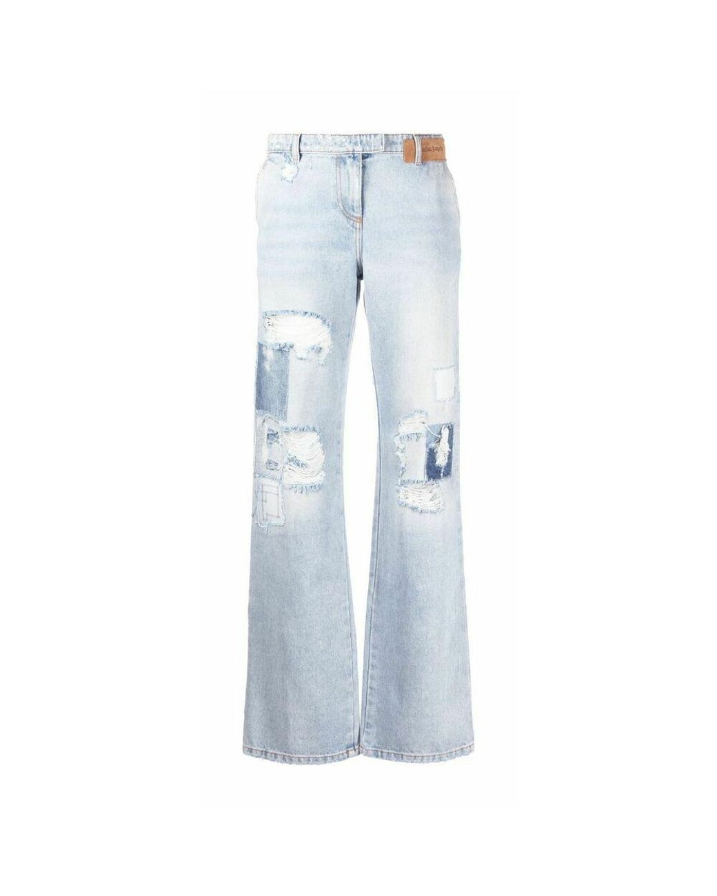 Palm Angels Denim Andere materialien jeans in Blau Damen Bekleidung Strumpfware 