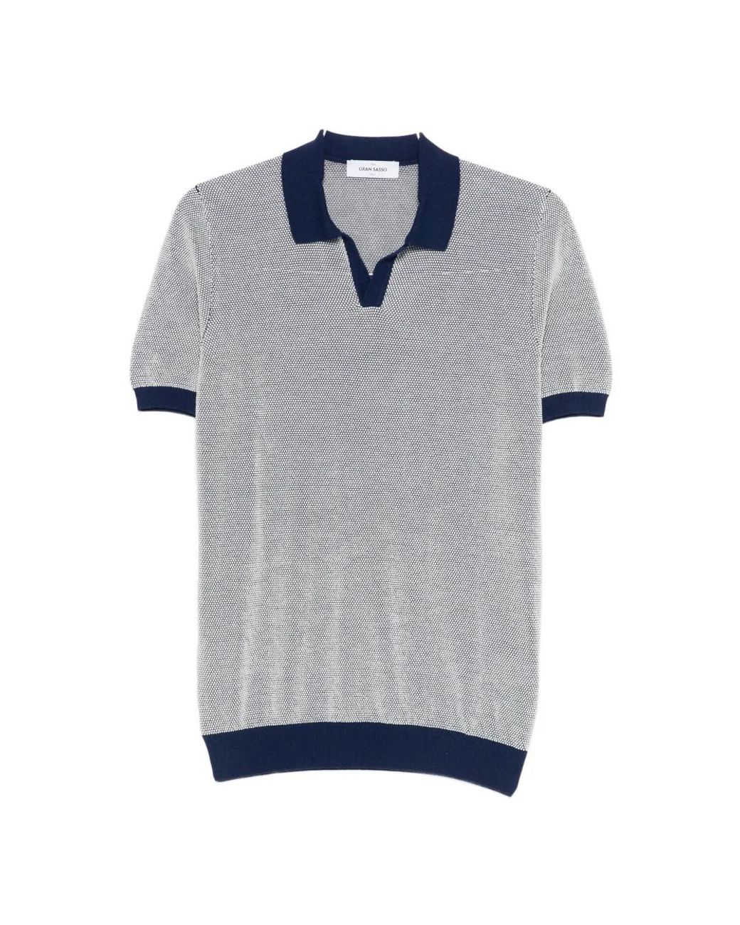 Gran Sasso Blue Polo Shirts for men