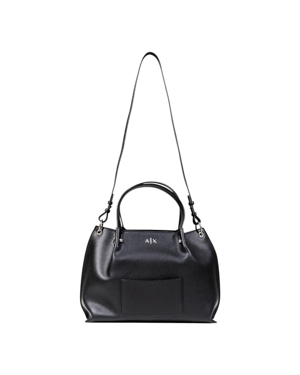 ARMANI EXCHANGE Black Shopper Tote