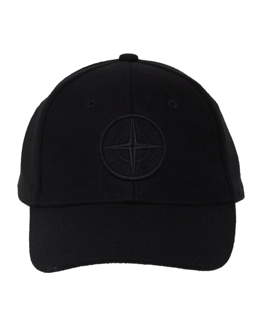 Stone Island Baseball-Cap Mit Gesticktem Logo in Black für Herren