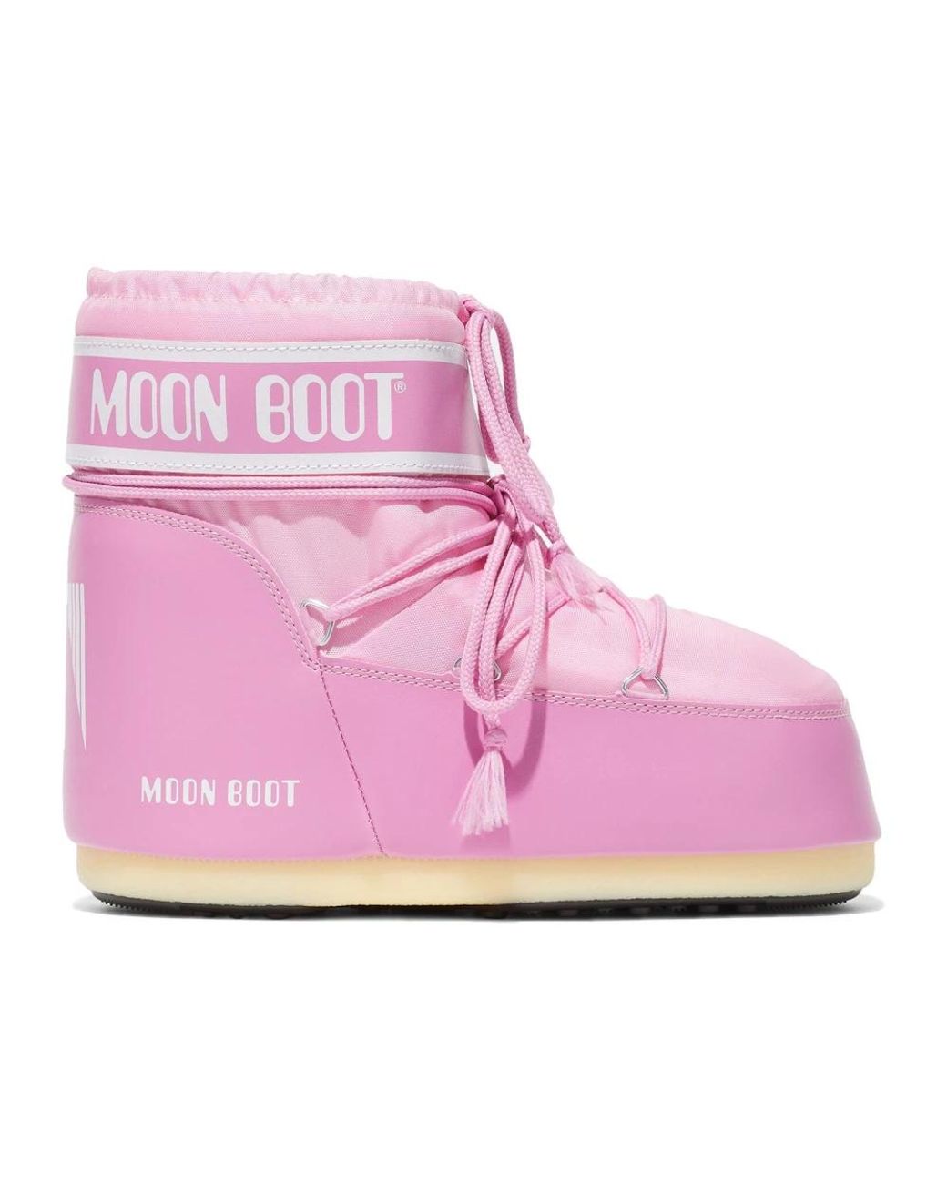 Moon Boot Icon Low Nylon Boot in het Pink