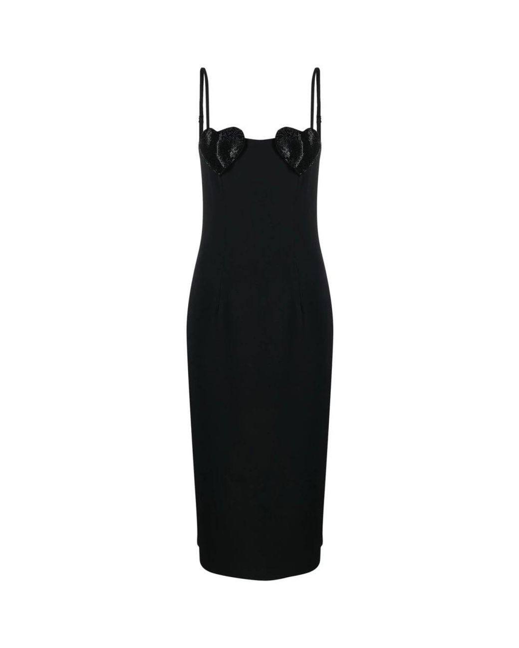 Blumarine Black Rhinestones Embellished Mini Dress