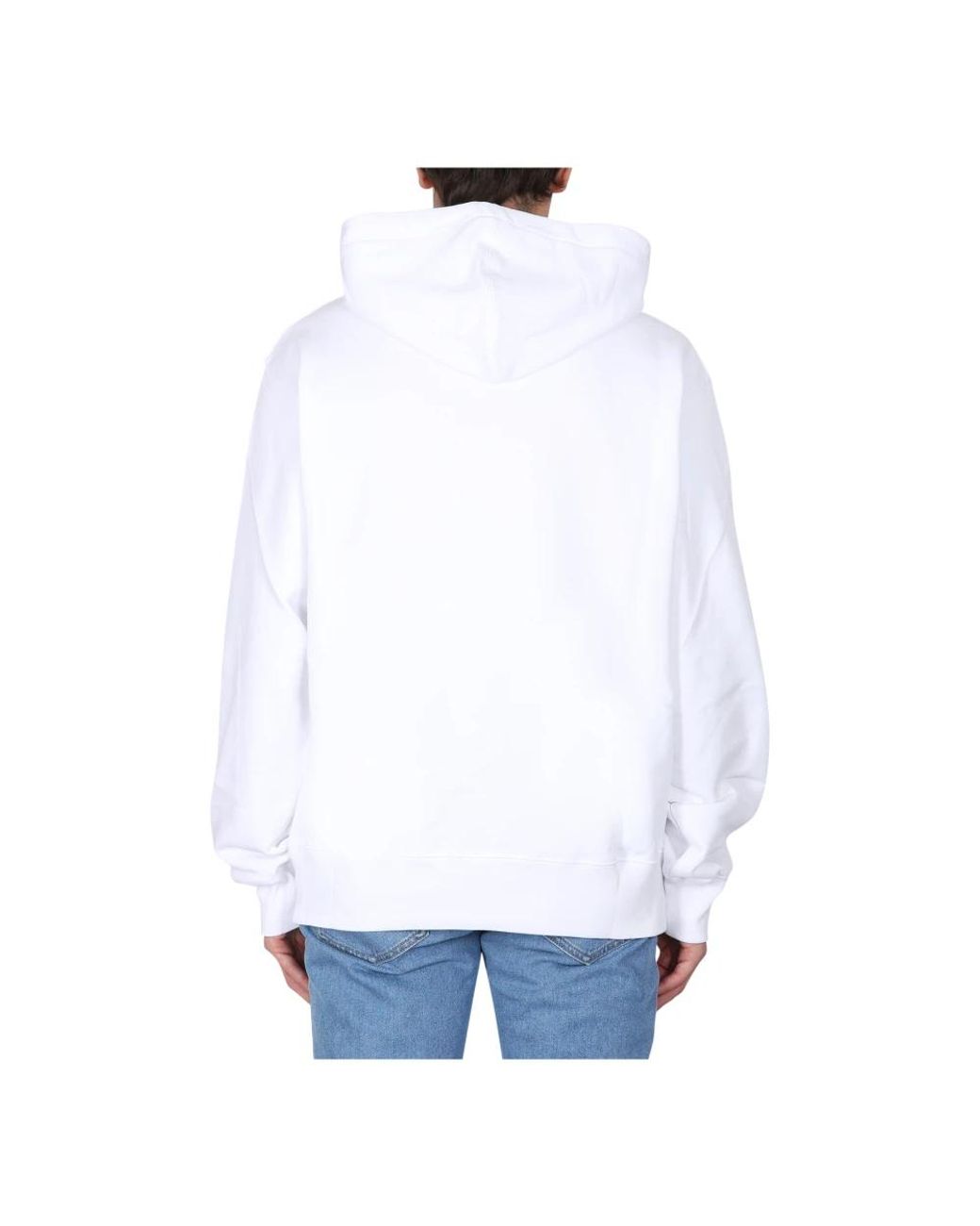 Moschino White Hoodies for men