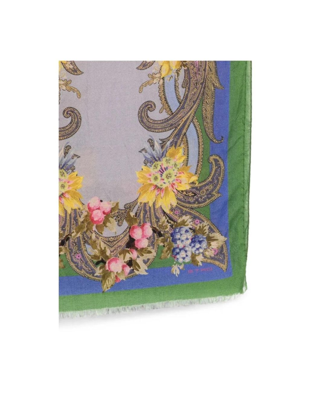 Etro Gray Silk Scarves