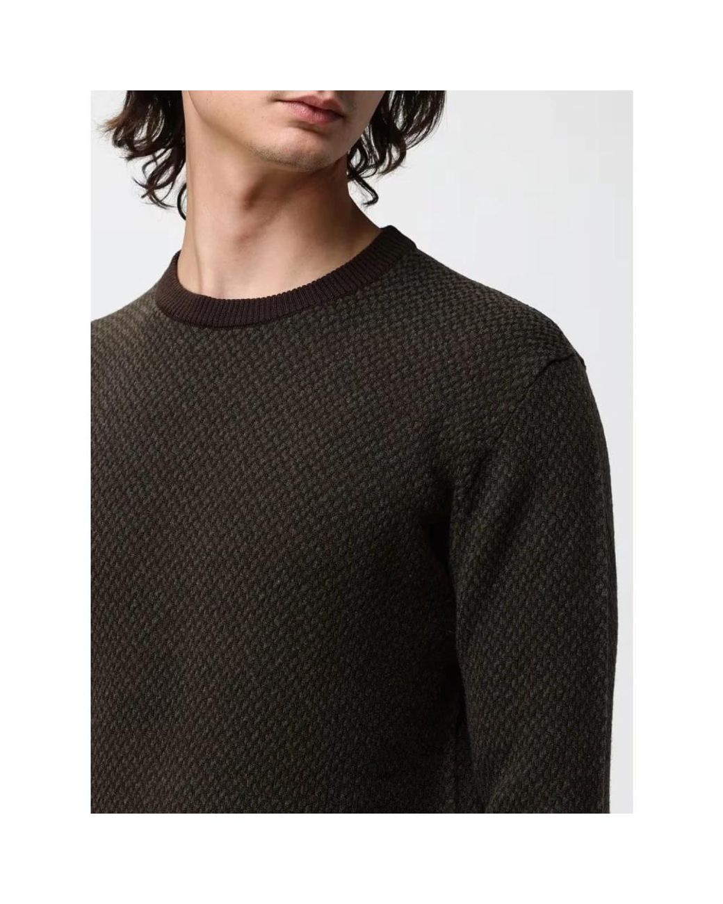 Brooksfield Black Round-Neck Knitwear for men
