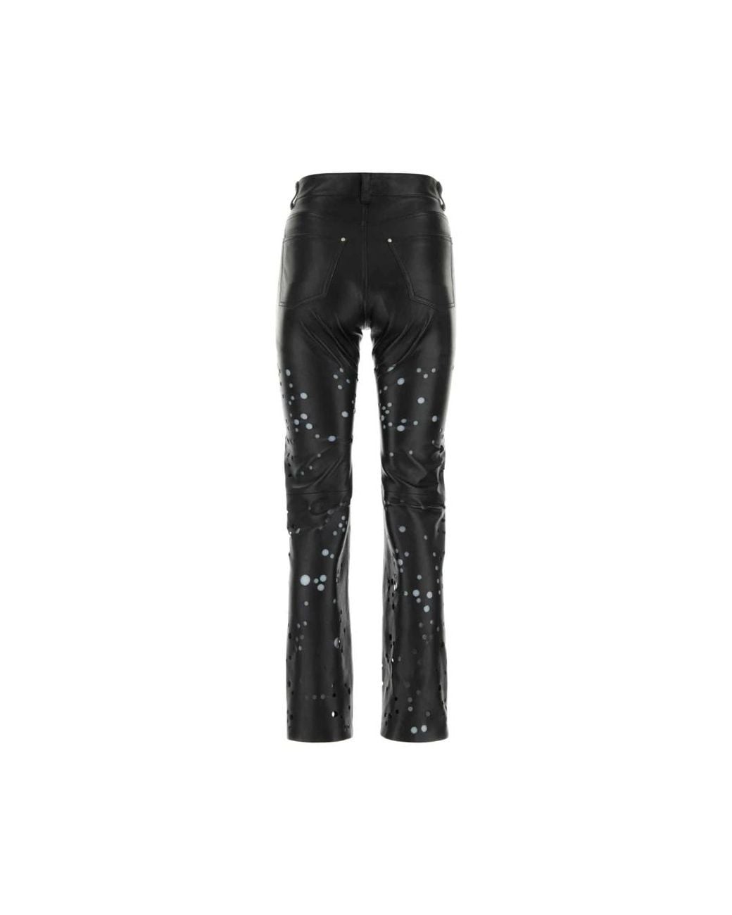 DURAZZI MILANO Black Leather Trousers