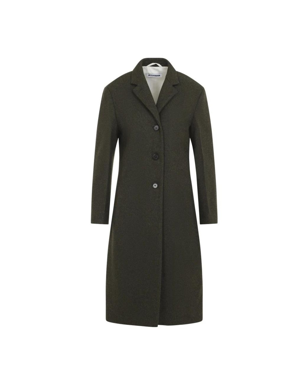 Jil Sander Black Single-Breasted Coats