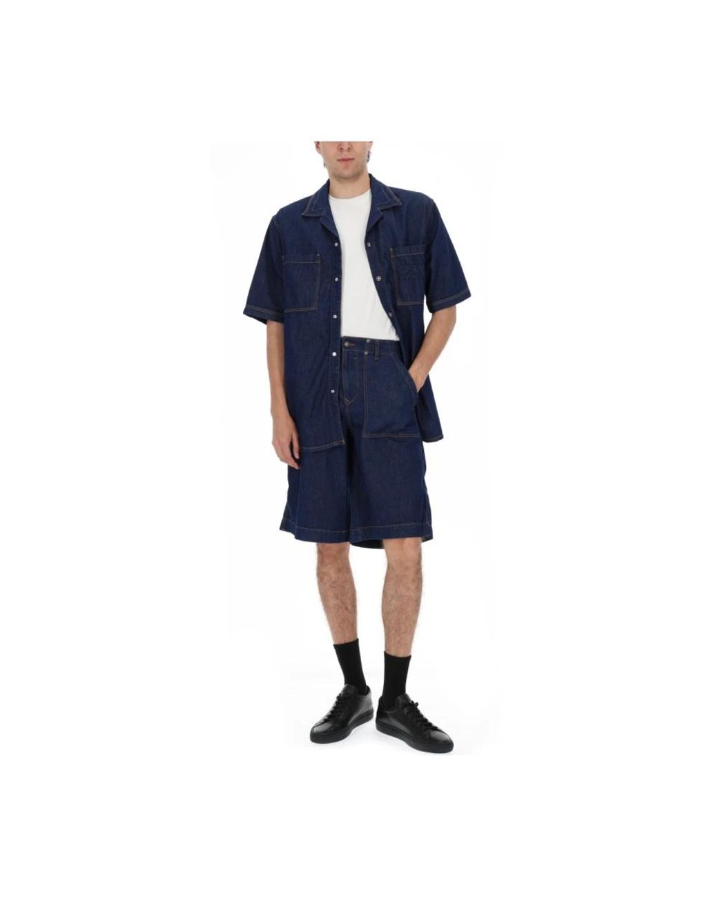 Versace Jeans Couture Blue Denim Shirts for men