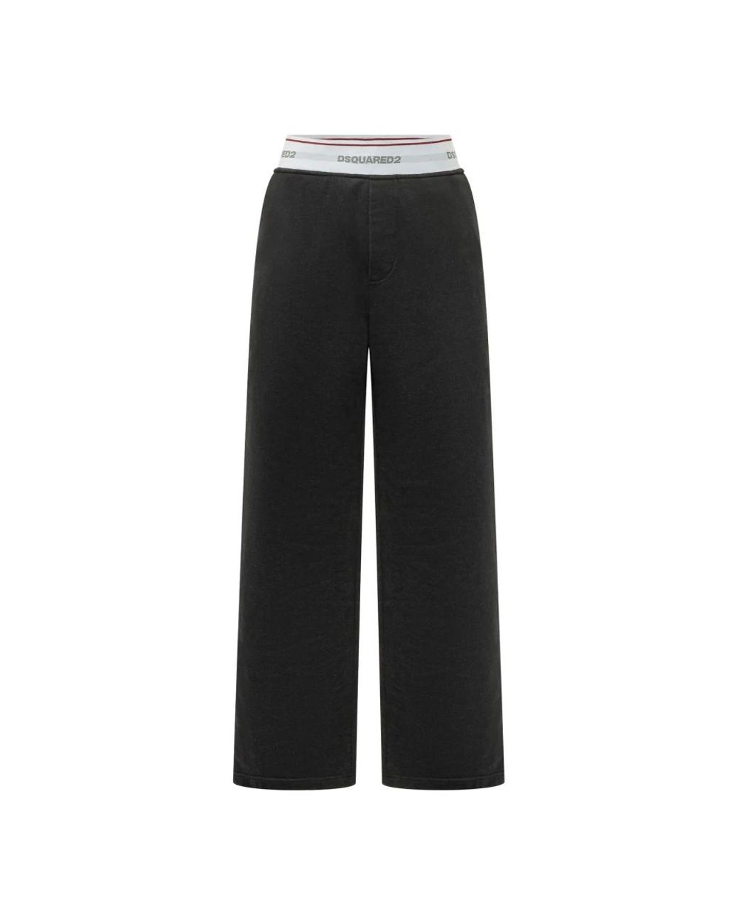 DSquared² Black Wide Trousers